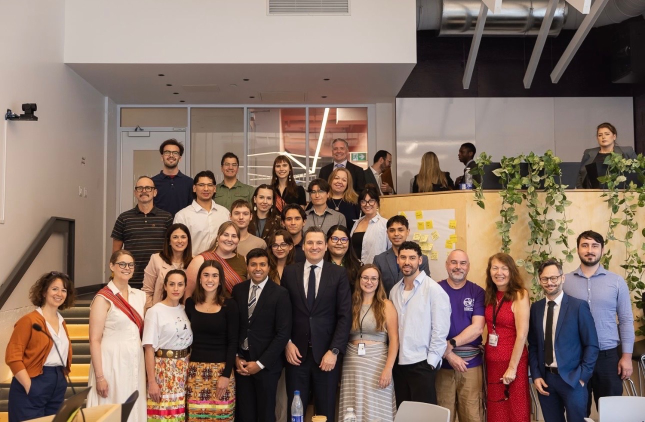 Group photograph at Mila with the Indigenous Pathfinders in AI cohort